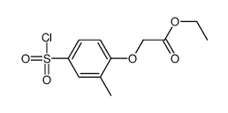 [2-甲基-3-(氯磺酰基)苯氧基]乙酸乙酯结构式