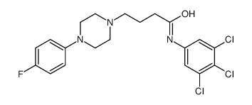 4-[4-(4-fluorophenyl)piperazin-1-yl]-N-(3,4,5-trichlorophenyl)butanamide结构式