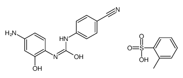toluene-o-sulphonic acid, compound with N-(p-amino-o-hydroxyphenyl)-N'-(p-cyanophenyl)urea (1:1)结构式