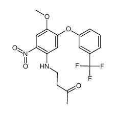 4-{N-[4-methoxy-2-nitro-5-(trifluoromethylphenyloxy)]phenylamino}-2-butanone结构式