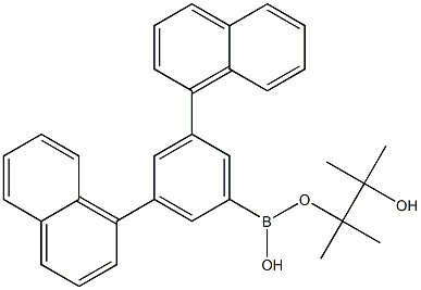 3-hydroxy-2,3-dimethylbutan-2-yl hydrogen (3,5-di(naphthalen-1-yl)phenyl)boronate结构式