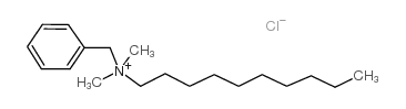 N-葵基-N,N-二甲基苄基氯化铵结构式