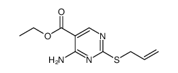5-Pyrimidinecarboxylic acid, 4-amino-2-(2-propen-1-ylthio)-, ethyl ester Structure