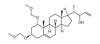 1α,3β-bis(methoxymethoxy)chola-5,23-dien-22-ol结构式