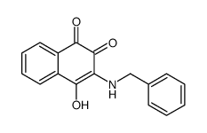 3-(benzylamino)-4-hydroxynaphthalene-1,2-dione结构式