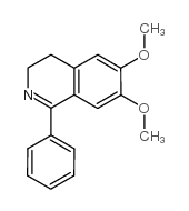 1-苯基-6,7-二甲氧基-3,4-二氢异喹啉结构式