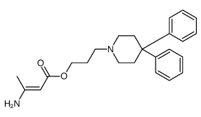 3-(4,4-diphenylpiperidin-1-yl)propyl 3-aminobut-2-enoate结构式