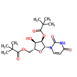 2',5'-Bis-O-(2,2-dimethylpropanoyl)uridine Structure
