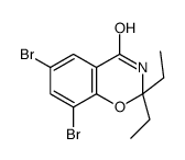 6,8-dibromo-2,2-diethyl-3H-1,3-benzoxazin-4-one Structure