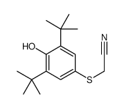 2-(3,5-ditert-butyl-4-hydroxyphenyl)sulfanylacetonitrile Structure