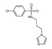 N-[3-(1-咪唑基)丙基]-4-氯苯磺酰胺结构式