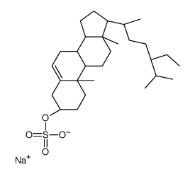 sodium,[(3S,8S,9S,10R,13R,14S,17R)-17-[(2R,5R)-5-ethyl-6-methylheptan-2-yl]-10,13-dimethyl-2,3,4,7,8,9,11,12,14,15,16,17-dodecahydro-1H-cyclopenta[a]phenanthren-3-yl] sulfate Structure