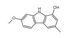 1-hydroxy-7-methoxy-3-methylcarbazole结构式