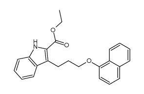 ethyl 3-(3-(naphthalen-1-yloxy)propyl)-1H-indole-2-carboxylate结构式