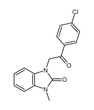 1-(2-(4-chlorophenyl)-2-oxoethyl)-3-methyl-1H-benzo[d]imidazol-2(3H)-one结构式