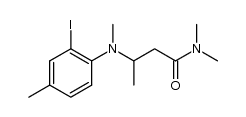 3-[N-(2-iodo-4-methylphenyl)-N-methylamino]-N,N-dimethylbutanamide结构式
