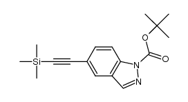 tert-butyl 5-((trimethylsilyl)ethynyl)-1H-indazole-1-carboxylate Structure