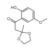 3-(ethylenedioxy)-1-(2-hydroxy-5-methoxyphenyl)-1-butanone结构式
