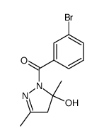 (3-bromophenyl)(5-hydroxy-3,5-dimethyl-4,5-dihydro-1H-pyrazol-1-yl)methanone结构式