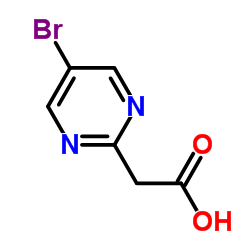 5-溴-2-乙酸嘧啶结构式