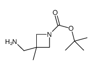 3-(氨基甲基)-3-甲基氮杂环丁烷-1-羧酸叔丁酯结构式