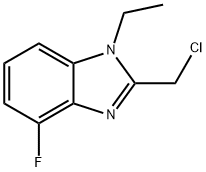 2-(氯甲基)-1-乙基-4-氟-1H-1,3-苯并二唑结构式