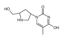 1-[(3R,5R)-5-(hydroxymethyl)pyrrolidin-3-yl]-5-methylpyrimidine-2,4-dione结构式
