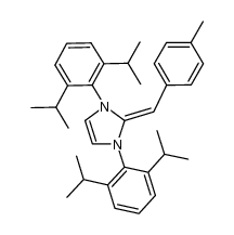 1,3-bis-(2,6-diisopropylphenyl)-2-(4-methylbenzylidene)-2,3-dihydro-1H-imidazole Structure