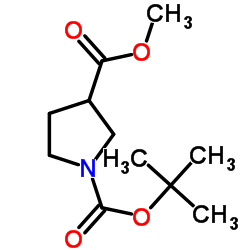 1-Boc-3-吡咯烷甲酸甲酯结构式