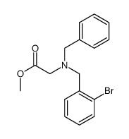 methyl 2-[N-benzyl-N-(2-bromobenzyl)amino]acetate Structure