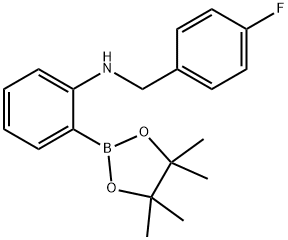 2-(4-氟苄氨基)苯硼酸频哪醇酯结构式