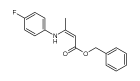 benzyl (Z)-3-(4-fluorophenylamino)-but-2-carboxylate结构式