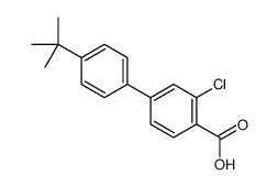 4-(叔丁基)-3-氯-[1,1-联苯]-4-羧酸结构式
