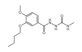 1-[3-(n-butoxy)-4-methoxybenzoyl]-4-methylsemicarbazide结构式