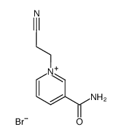 3-carbamoyl-1-(2-cyanoethyl)pyridin-1-ium bromide Structure