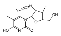 1-[(2R,3S,4S,5R)-3-azido-4-fluoro-5-(hydroxymethyl)oxolan-2-yl]-5-methylpyrimidine-2,4-dione Structure