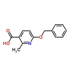 6-(苄氧基)-2-甲基吡啶-3-羧酸结构式