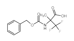 2-([(苄氧基)羰基]氨基)-3,3,3-三氟-2-甲基丙酸结构式