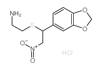 Ethanamine,2-[[1-(1,3-benzodioxol-5-yl)-2-nitroethyl]thio]-, hydrochloride (1:1)结构式