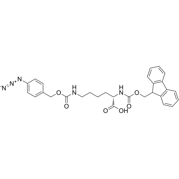 Fmoc-L-Lys(4-N3-Z)-OH结构式