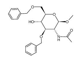 Methyl 2-Acetamido-2-deoxy-3,6-di-O-benzyl-β-D-glucopyranoside结构式