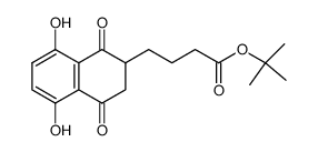 tert-butyl 4-(5,8-dihydroxy-1,4-dioxo-1,2,3,4-tetrahydronaphthalen-2-yl)butanoate Structure