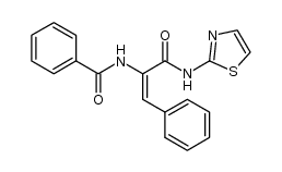 N-{(Z/E)-2-phenyl-1-[(1,3-thiazol-2-yl)aminocarbonyl]vinyl}benzamide Structure