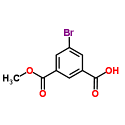 3-Bromo-5-(methoxycarbonyl)benzoic acid structure