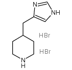 4-(1H-咪唑基-4-甲基)哌啶二氢溴酸盐结构式