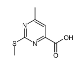 6-Methyl-2-(methylsulfanyl)-4-pyrimidinecarboxylic acid Structure