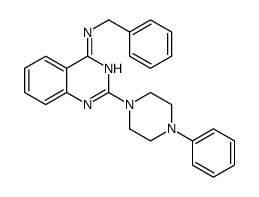 N-benzyl-2-(4-phenylpiperazin-1-yl)quinazolin-4-amine结构式