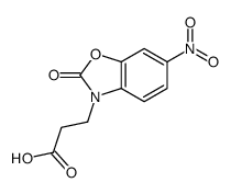 3-(6-硝基-2-氧代-1,3-苯并噁唑-3(2h)-基)丙酸结构式