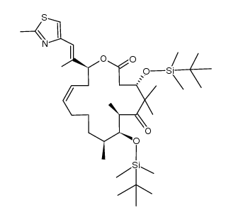 (4S,7R,8S,9S,16S)-4,8-bis-(tert-butyldimethylsilanyloxy)-5,5,7,9-tetramethyl-16-[(E)-1-methyl-2-(2-methyl-1,3-thiazol-4-yl)-1-vinyl]-(13Z)-1-oxacyclohexadec-13-ene-2,6-dione Structure