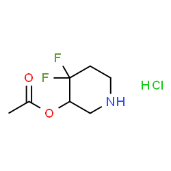 4,4-difluoropiperidin-3-yl acetate hydrochloride结构式